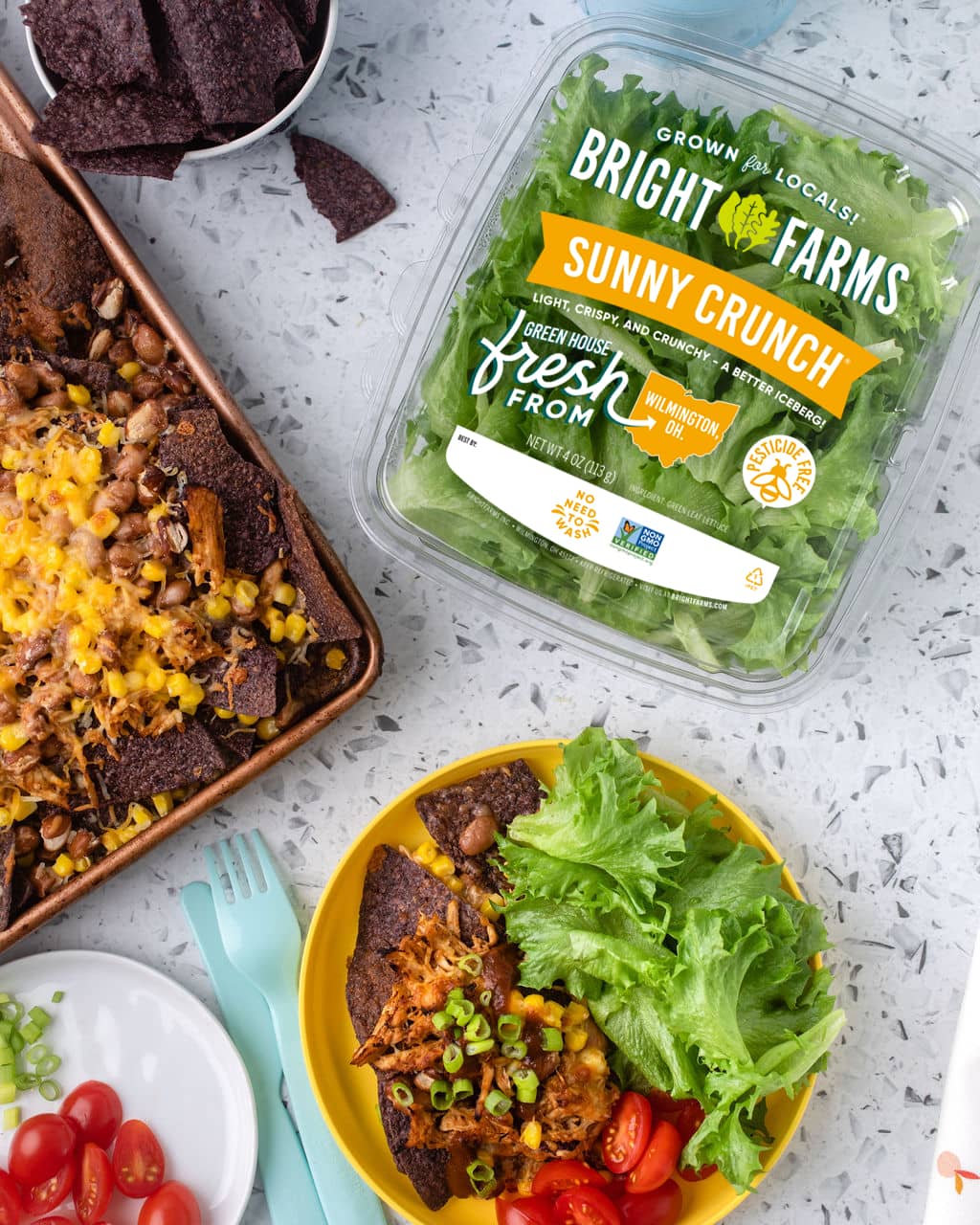 BBQ Chicken Nacho Salad - BrightFarms