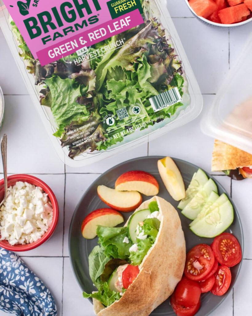 Chicken & Hummus Salad Pita Pockets - Brightfarms